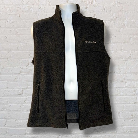 Columbia Men’s Sweater Fleece Vest Gray Charcoal Size Small Full Zip - Picture 1 of 9